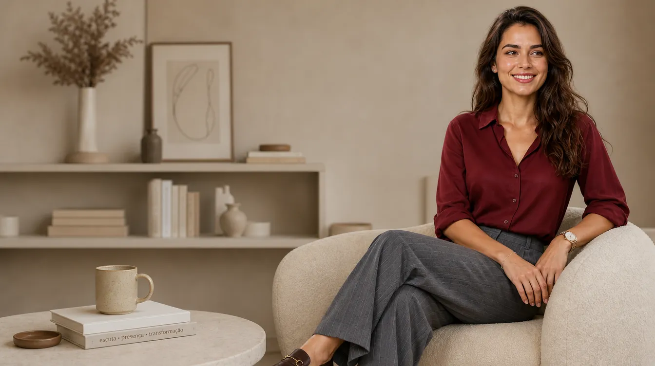 Lucía Ferrer sentada en el sillón de su consultorio en Arequipa